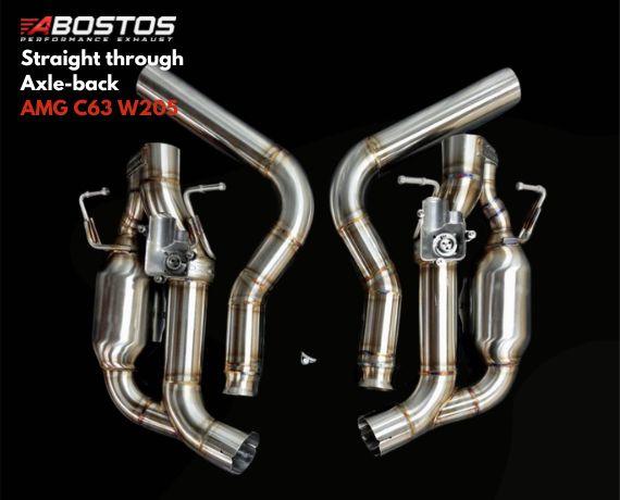 Abostos Performance Exhaust - Bakaxelavgassystem Bakaxelavgassystem Mercedes W205 AMG V8 C63 / C63S ABOSTOS AVGASSYSTEM 
